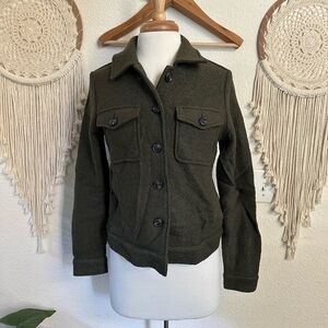 Cynthia Rowley dk olive green wool blend jacket NEW XS